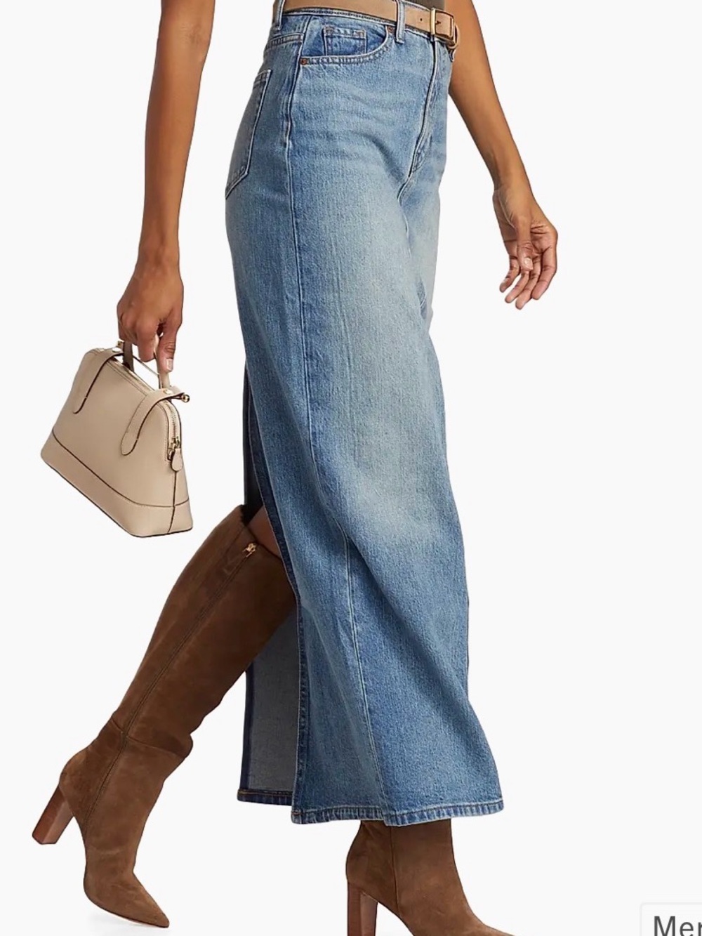 Reformation Daria Ultra High Rise Denim Maxi Skirt Wash Size 29 - Picture 1 of 6